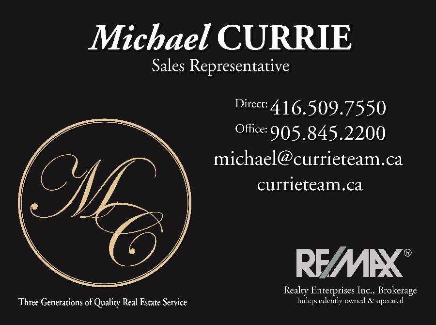 Michael Currie - Broker/Sales Representative RE/MAX Realty Enterprises Inc., Brokerage