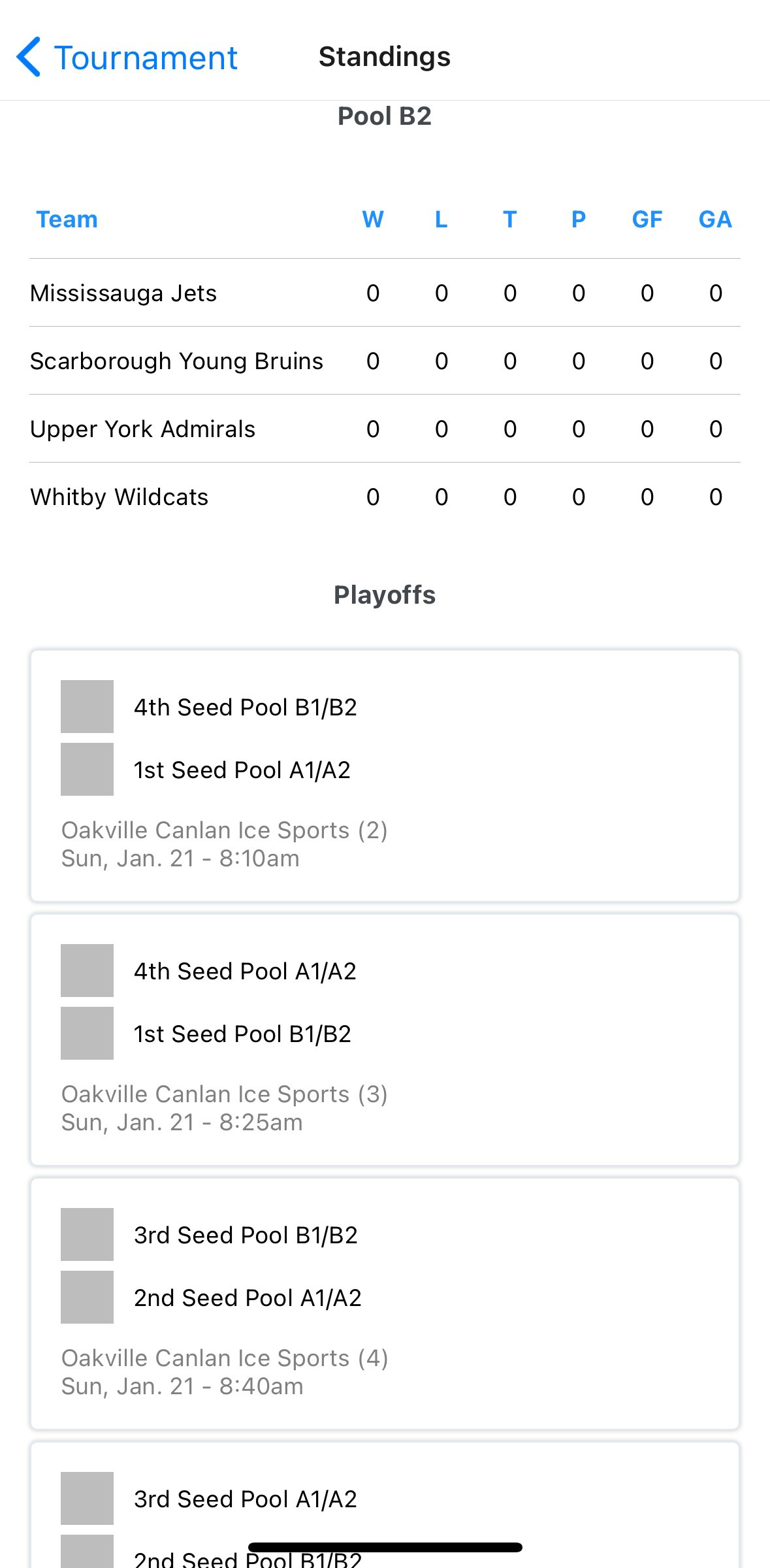 Winter Classic Tournament > Mobile App (Oakville Rangers Hockey Club)